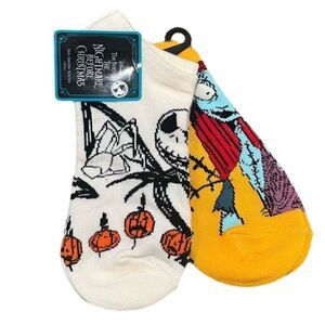 DISNEY Nightmare Before Christmas 2 Pair Ankle Socks